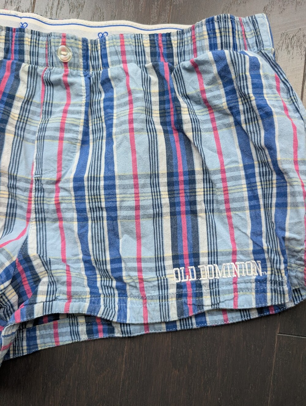 Old Dominion University Plaid Cotton Pajama Shorts - Juniors Size L